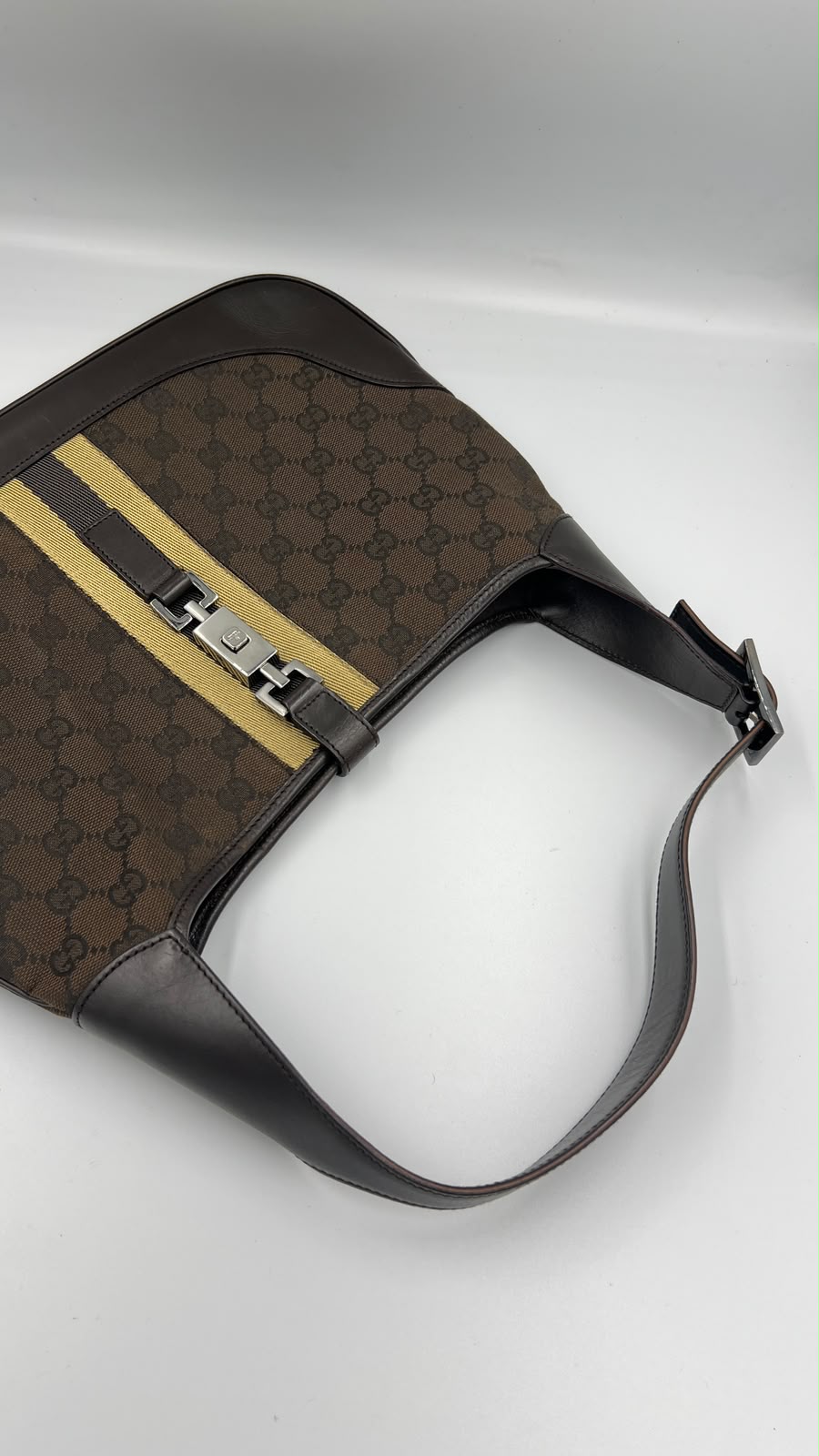 Gucci Brown GG Canvas Jackie Shoulder Bag