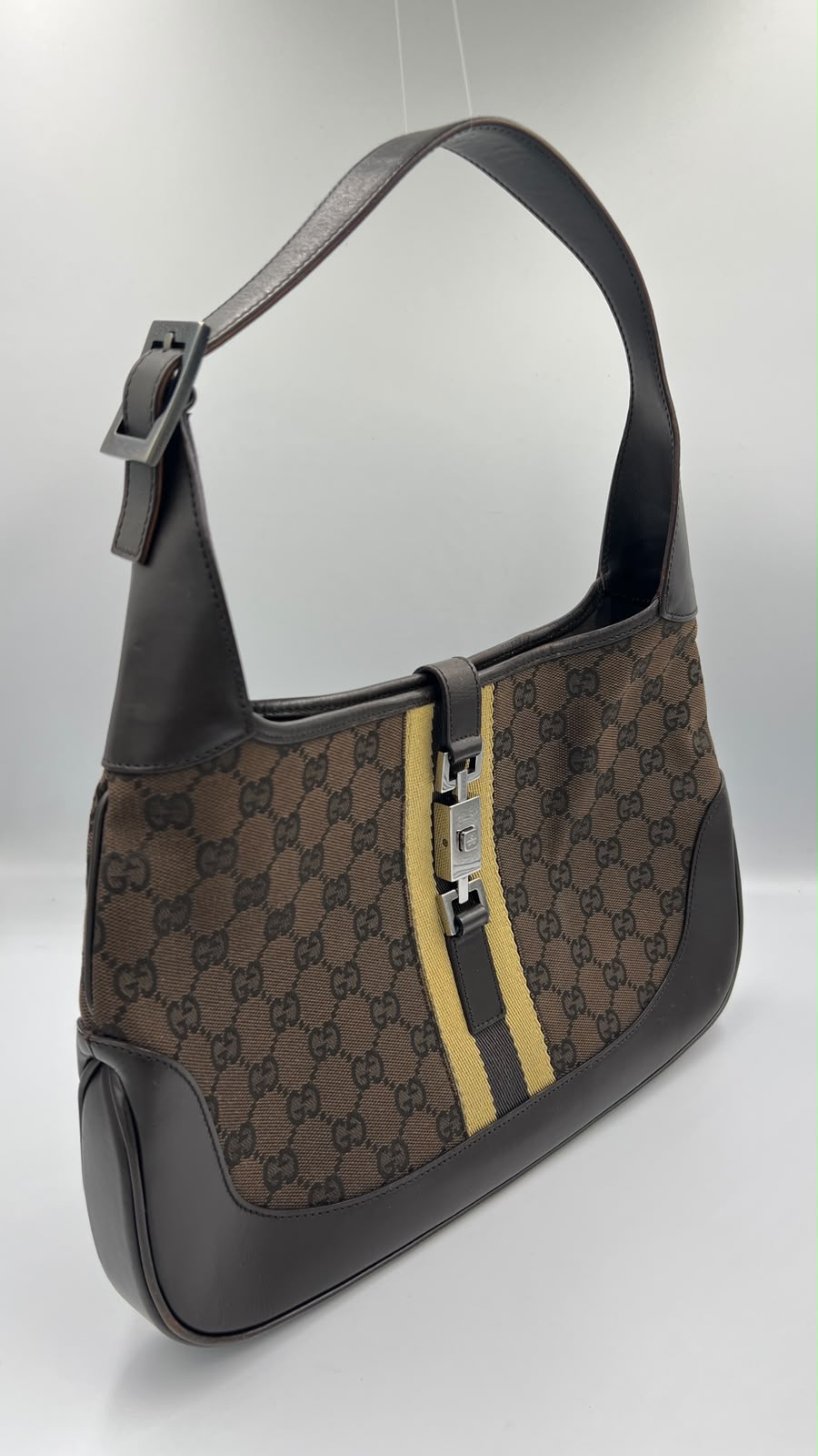 Gucci Brown GG Canvas Jackie Shoulder Bag